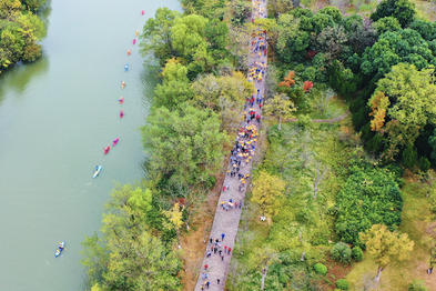 5000名市民组团打卡 2020年“常走大运”,遗址公园改造提升同日启动