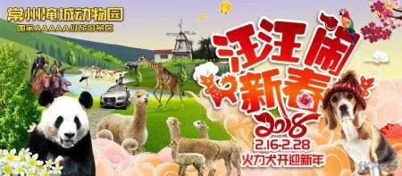 2018淹城野生动物园“汪汪闹新春”摄影大赛!动动手指,拿走千元奖品!